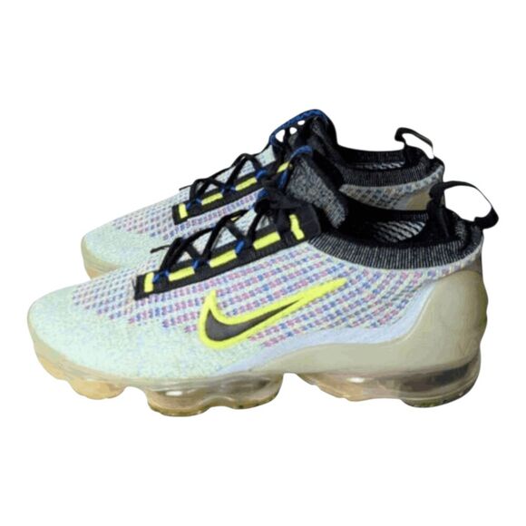 NIKE Air VaporMax 2022 Flyknit 'Volt Photo Blue' Running Shoes Size 5Y/W6.5 - Picture 3 of 14